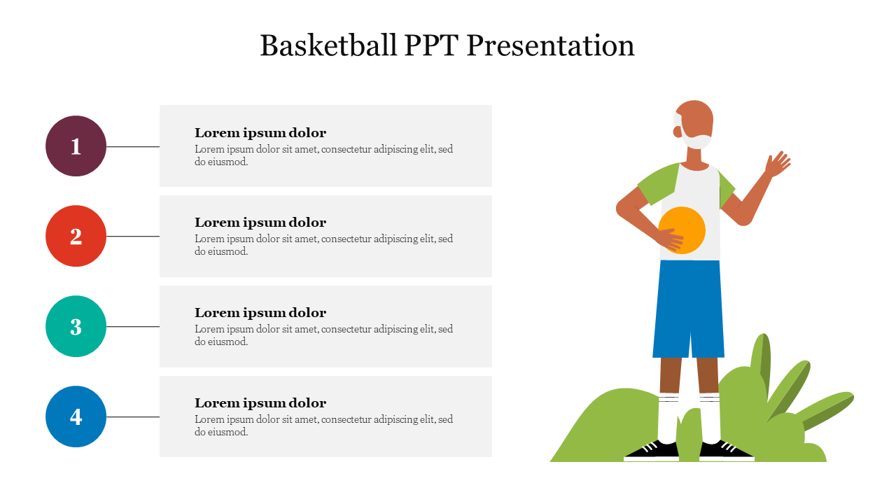 Creative Basketball PPT Presentation Template 